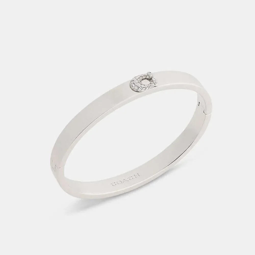 New Coach Pavé C Hinged Bangle